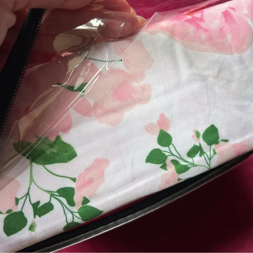 🆕 NWT Queen Duvet Set Reversible Plaid Floral 2 - n - 1 Betsey Johnson PINK NEW